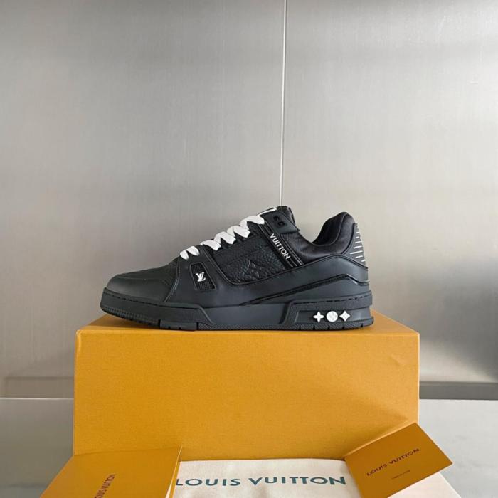 Louis Vuitton Trainer Black Embossed Monogram