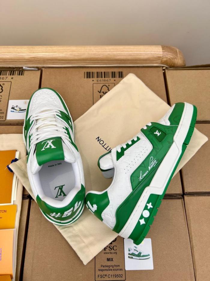 Louis Vuitton Trainer #54 Signature Green White