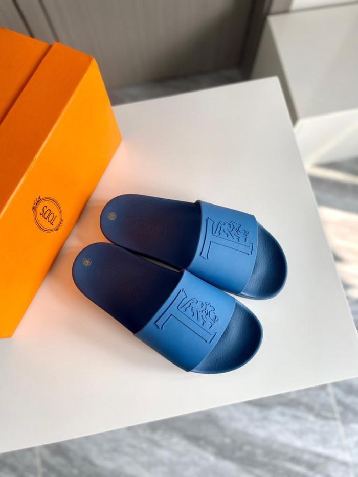 TOD'S Logo Embossed Slip On Slides
