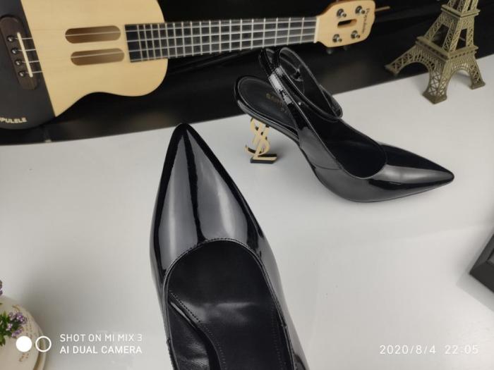 Saint Laurent OPYUM SLINGBACK PUMPS IN PATENT LEATHER 6301080NPKK1000