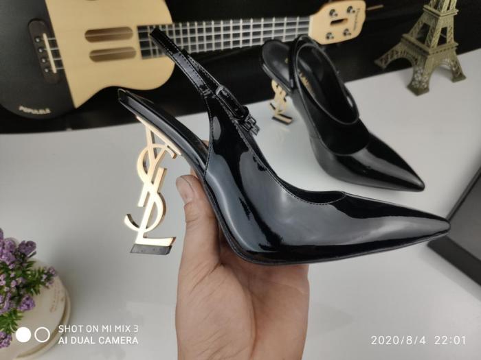 Saint Laurent OPYUM SLINGBACK PUMPS IN PATENT LEATHER 6301080NPKK1000