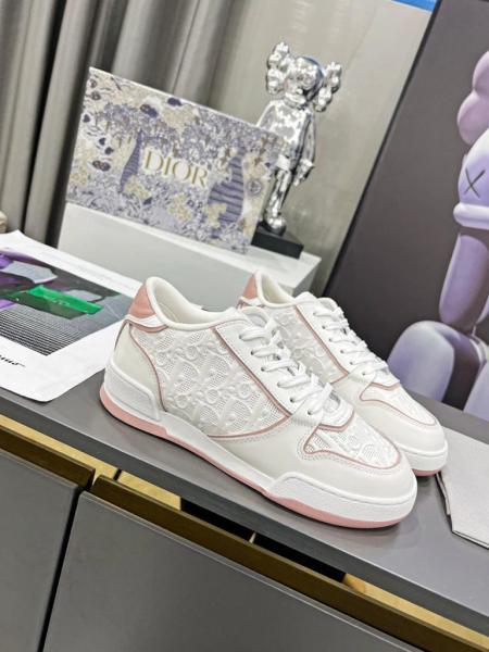 Dior One White and Nude Dior Oblique Perforated Calfskin (Women's)