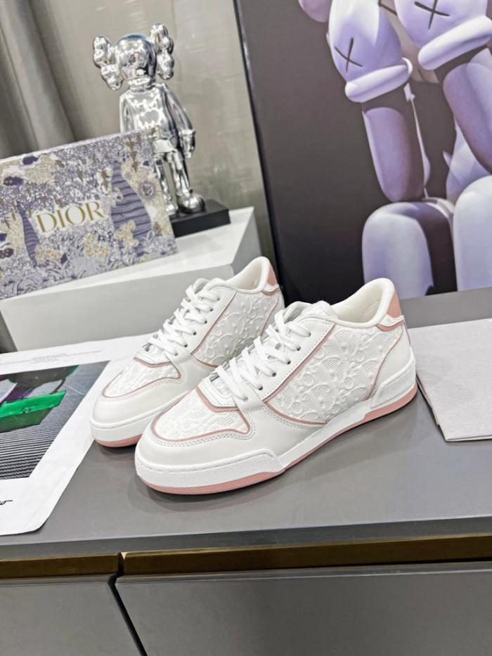 Dior One White and Nude Dior Oblique Perforated Calfskin (Women's)