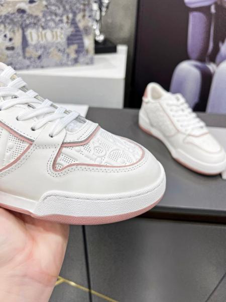 Dior One White and Nude Dior Oblique Perforated Calfskin (Women's)