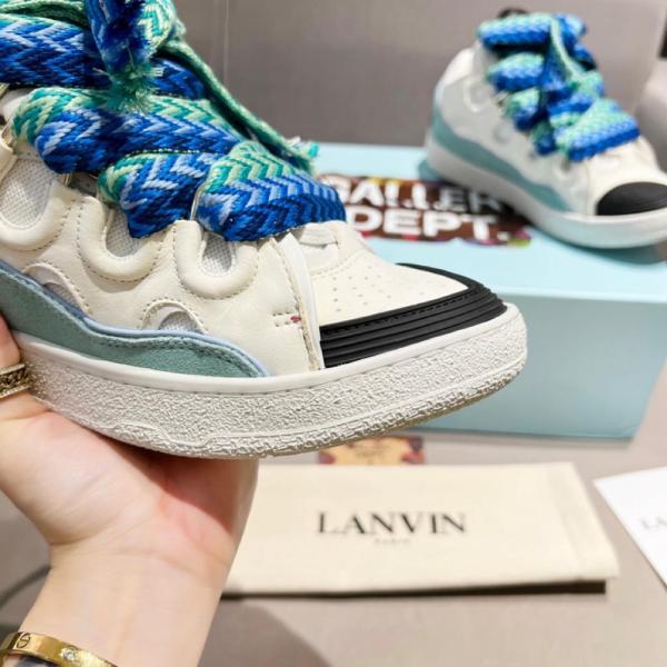 Lanvin Curb Sneaker White Blue