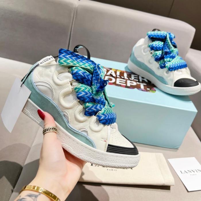 Lanvin Curb Sneaker White Blue