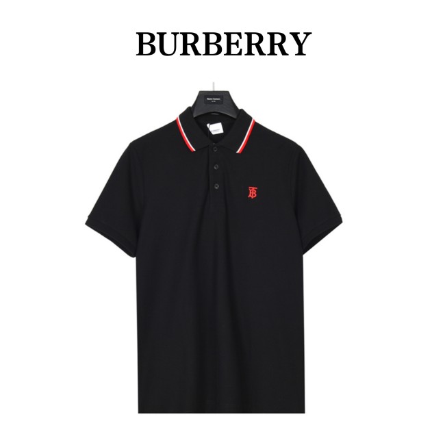 Burberry Monogram Motif Piqué Cotton Polo Shirt