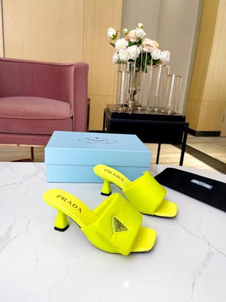 PRADA Slide Slippers Women's Yellow