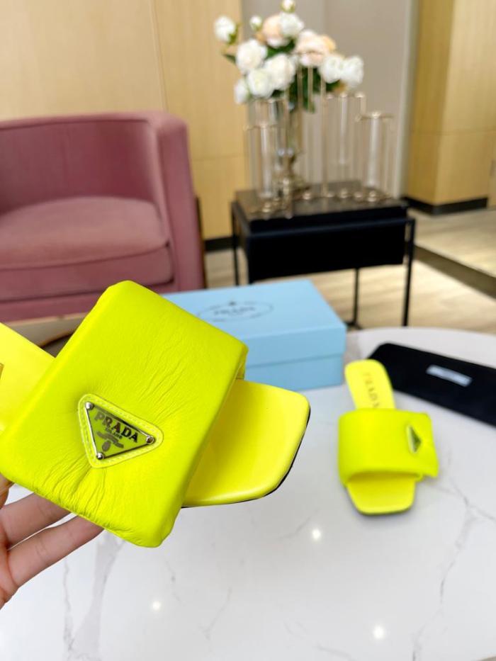 PRADA Slide Slippers Women's Yellow
