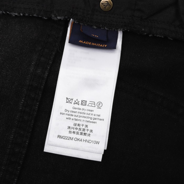 LOUIS VUITTON FW24 Denim Shorts Men's Black