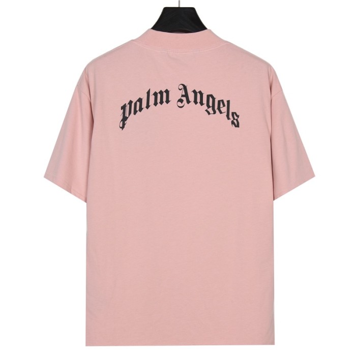 PALM ANGELS Bear Print Cotton T Shirt Light Pink