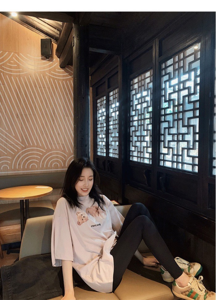 PALM ANGELS Bear Print Cotton T Shirt Light Pink