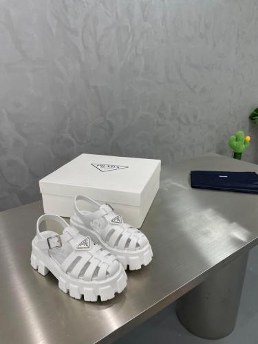 Prada Monolith Foam Rubber 55mm Sandals White