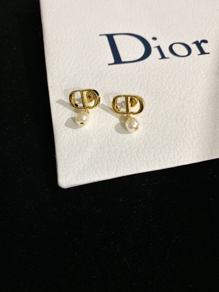DIOR Metal Earrings Women's Gold