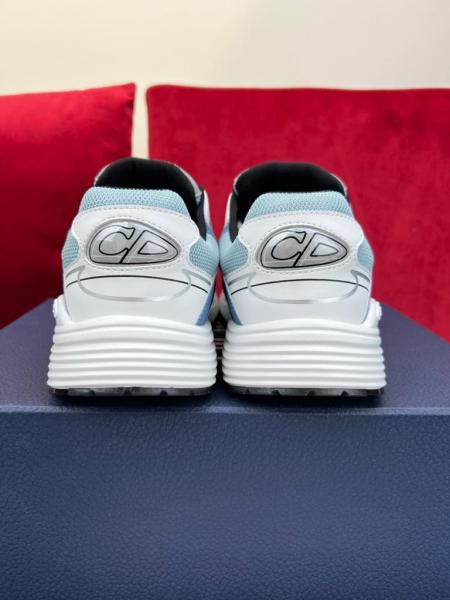 Dior B30 SNEAKER Light Blue Mesh and Blue, Gray and White Technical Fabric