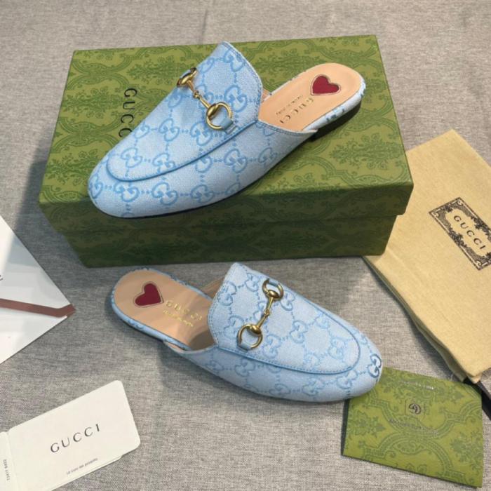 GUCCI Closed Toe Slippers Women's Blue
