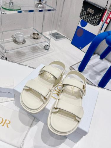 DIOR DiorAct D Connect Beach Sandals Women's White