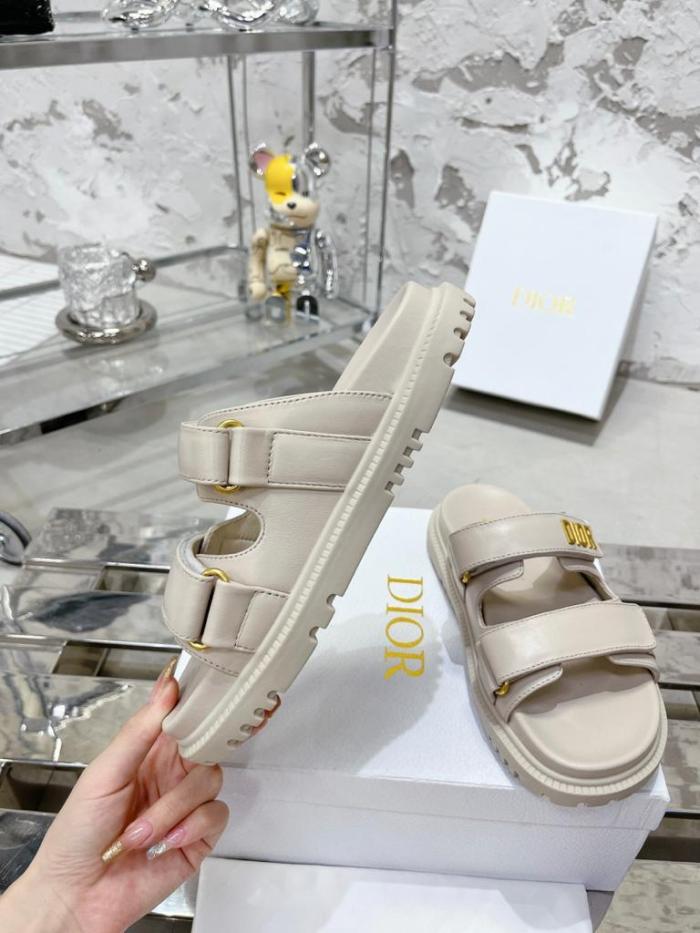 DIOR DIORACT SLIDE White Lambskin