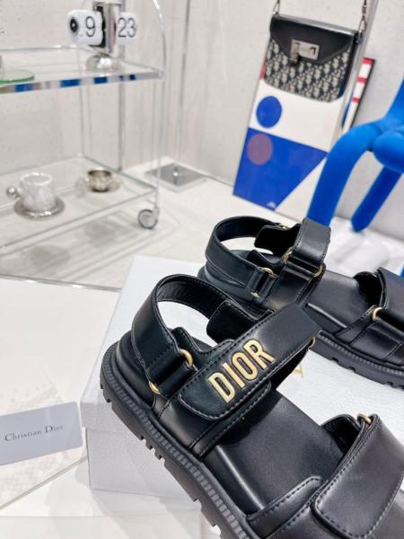 DIOR DIORACT SANDAL Black Lambskin