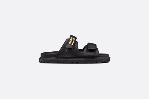 DIOR DIORACT SLIDE Black Lambskin
