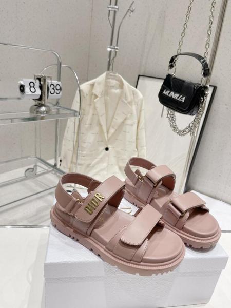 DIOR DIORACT SANDAL Pink Lambskin