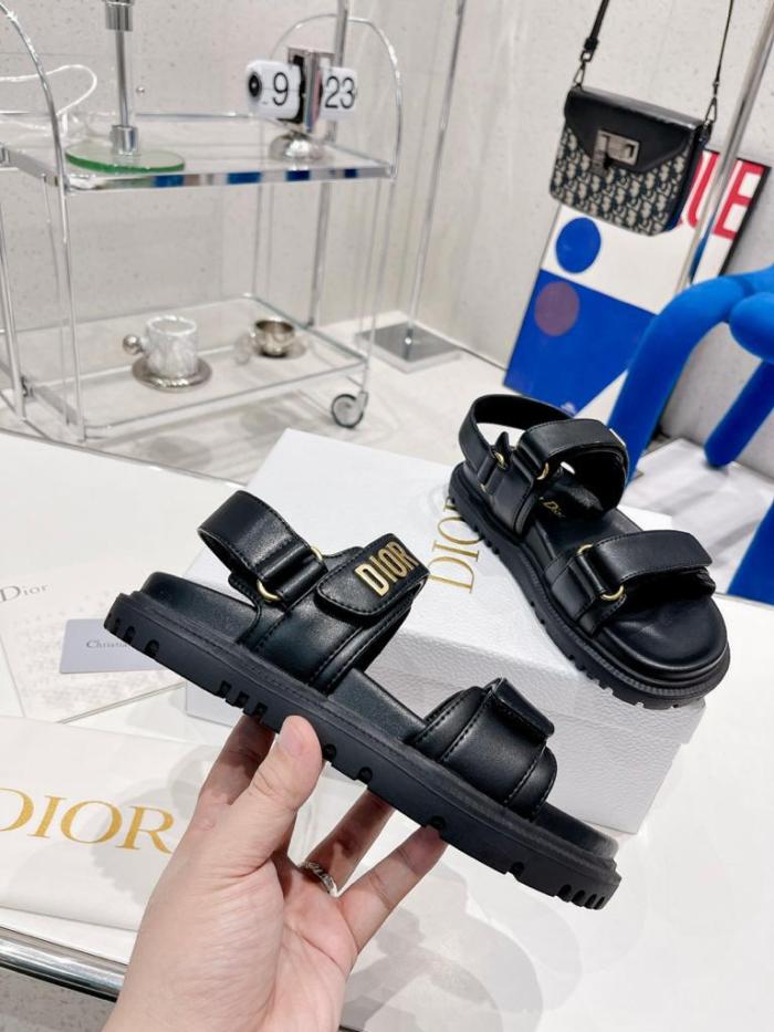 DIOR DIORACT SANDAL Black Lambskin
