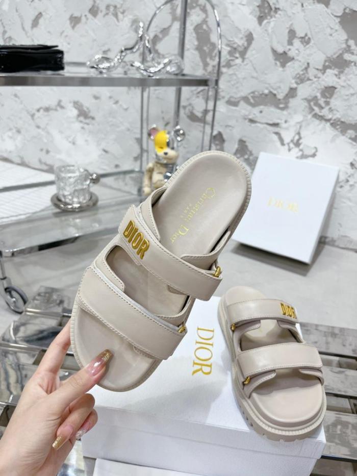 DIOR DIORACT SLIDE White Lambskin