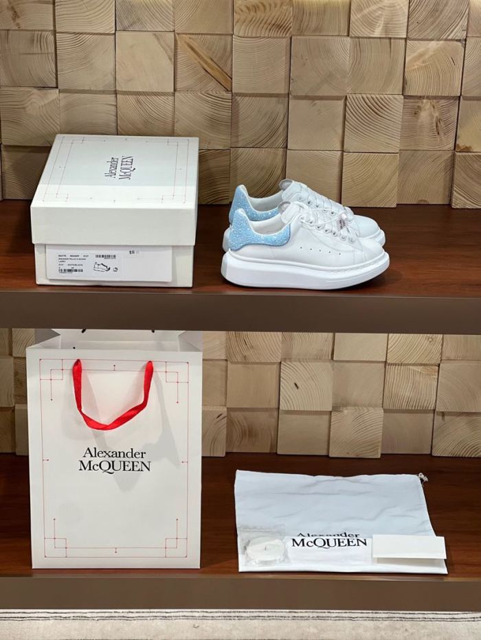Alexander McQueen  Oversized Sneaker in White Sky Blue