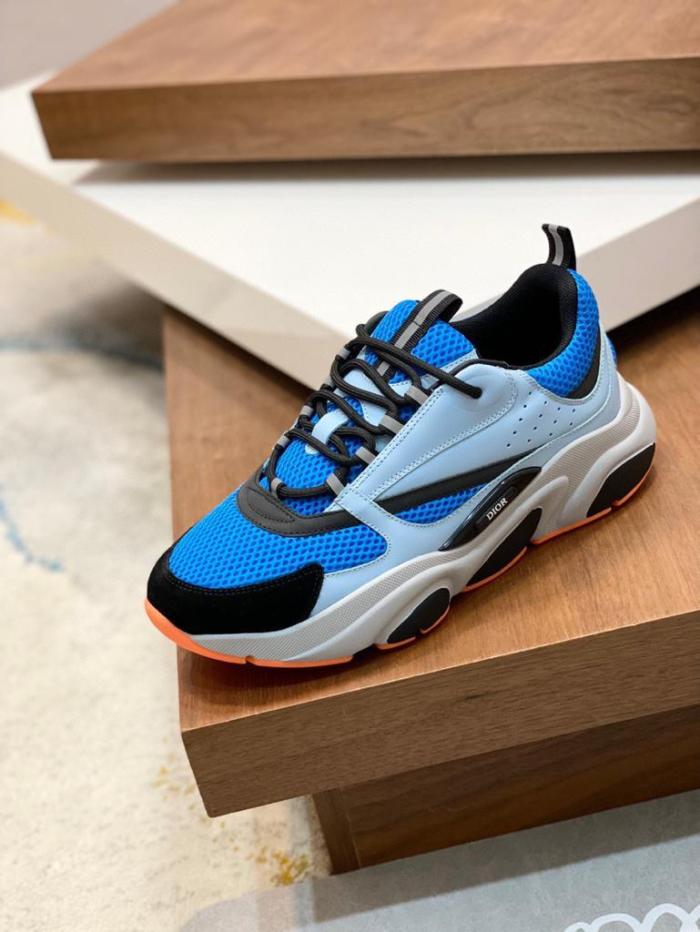 Dior B22 Blue Technical Mesh Light Blue Grey Orange