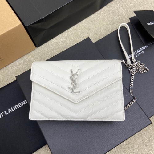 SAINT LAURENT Envelope Crossbody Bags 393953-BOW02-9207 size 19*12*3.5cm