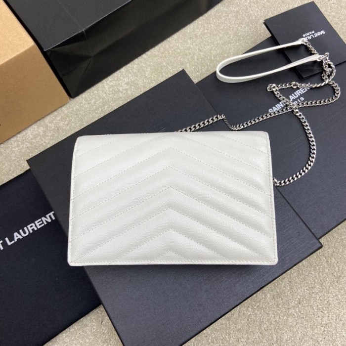 SAINT LAURENT Envelope Crossbody Bags 393953-BOW02-9207 size 19*12*3.5cm