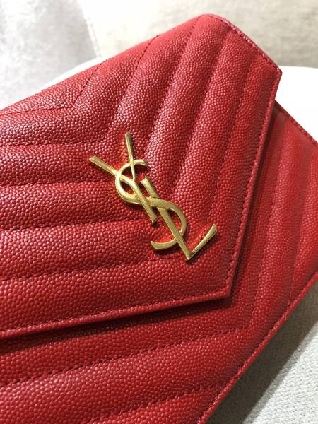 SAINT LAURENT Envelope Crossbody Bags 393953-BOW01-6515 size L19*W3*H12cm