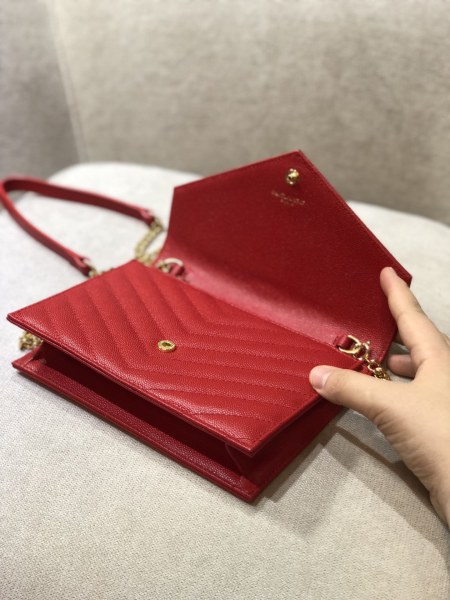 SAINT LAURENT Envelope Crossbody Bags 393953-BOW01-6515 size L19*W3*H12cm