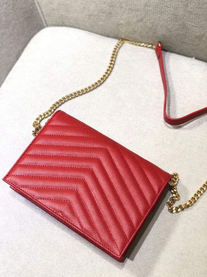 SAINT LAURENT Envelope Crossbody Bags 393953-BOW01-6515 size L19*W3*H12cm