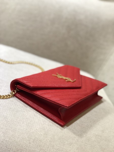 SAINT LAURENT Envelope Crossbody Bags 393953-BOW01-6515 size L19*W3*H12cm