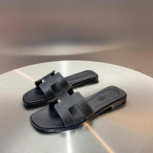 Hermes Oran Sandal Nior Box Calfskin Leather