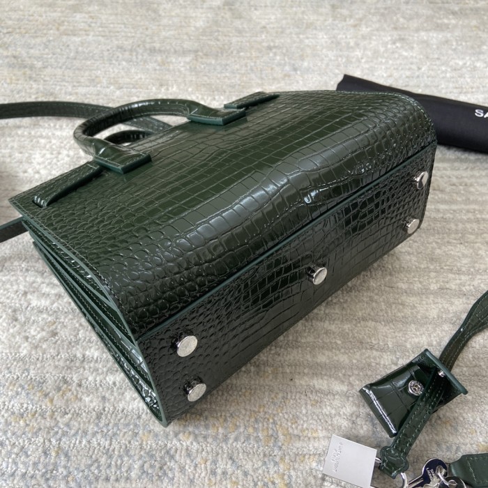 SAINT LAURENT SAC DE JOUR Calfskin Shoulder Bag Crossbody Bag Handbag Extra Mini Women's Dark Green 392035-DND1N-3045 size 21.84*10.41*17.78 cm