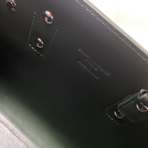 SAINT LAURENT SAC DE JOUR Calfskin Shoulder Bag Crossbody Bag Handbag Extra Mini Women's Dark Green 392035-DND1N-3045 size 21.84*10.41*17.78 cm