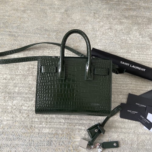 SAINT LAURENT SAC DE JOUR Calfskin Shoulder Bag Crossbody Bag Handbag Extra Mini Women's Dark Green 392035-DND1N-3045 size 21.84*10.41*17.78 cm