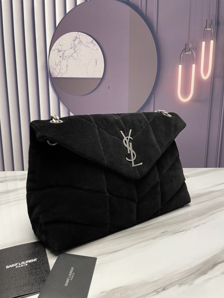 SAINT LAURENT PUFFER Shoulder Bags 577475-1U810-1000 size L35*W13.5*H23cm