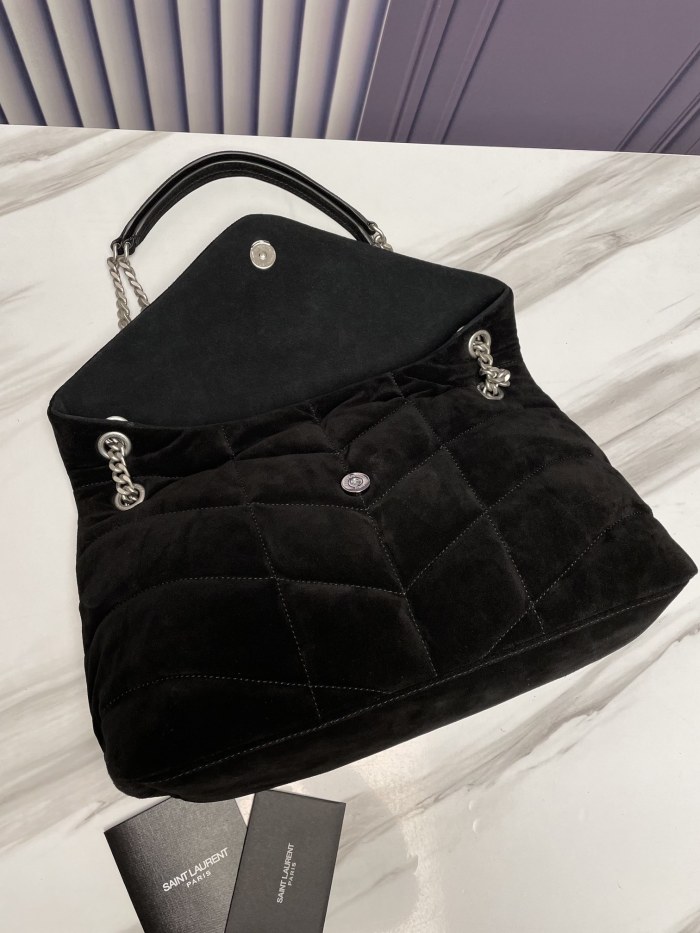 SAINT LAURENT PUFFER Shoulder Bags 577475-1U810-1000 size L35*W13.5*H23cm