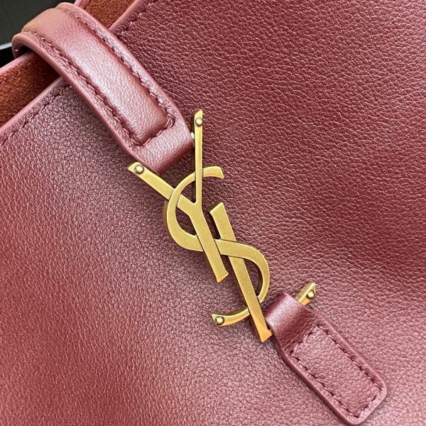 SAINT LAURENT LE5A7 Calfskin Shoulder Bag Small Women's Rose Red 713938-AAAUQ-6475 size 23*8.5*22 cm