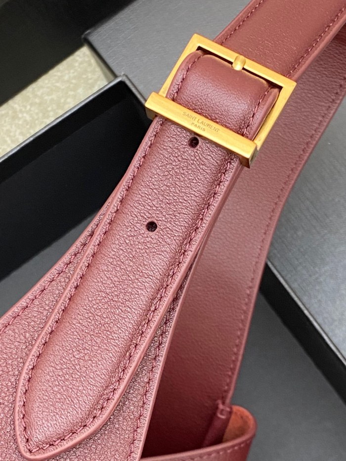 SAINT LAURENT LE5A7 Calfskin Shoulder Bag Small Women's Rose Red 713938-AAAUQ-6475 size 23*8.5*22 cm