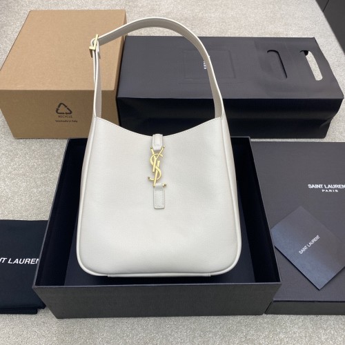 SAINT LAURENT LE5A7CASSANDRE Grain Cow Leather Shoulder Bag Small Women's Vintage White 713938-AAAUQ-9207 size 22.9*8.4*21.8 cm