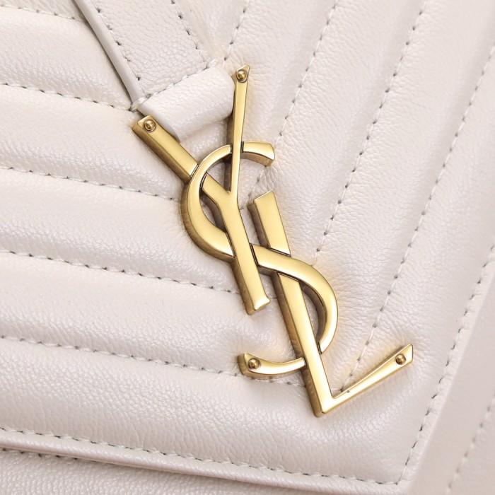 SAINT LAURENT College Quilted Medium Shoulder Bag 600279BRM079207 size 24*6.5*17 cm