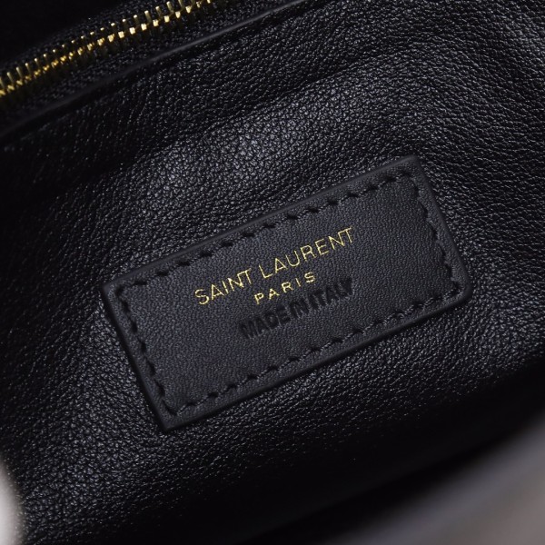 SAINT LAURENT LE5A7 Soft Grain Cow Leather Hobo Shoulder Bag Small Women's Black 713938-AAAUQ-1000 size 22*8.5*23 cm