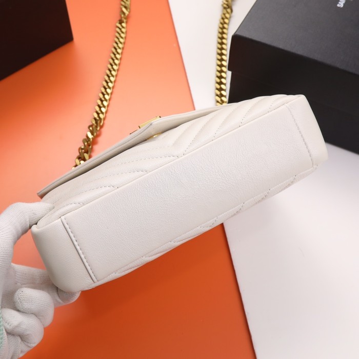 SAINT LAURENT College Quilted Medium Shoulder Bag 600279BRM079207 size 24*6.5*17 cm