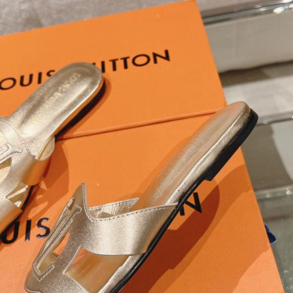 LOUIS VUITTON Isola Slide Slippers Women's Gold