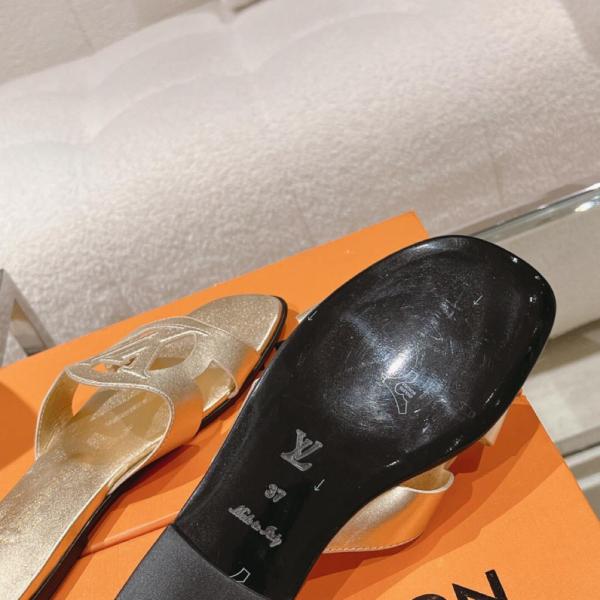 LOUIS VUITTON Isola Slide Slippers Women's Gold