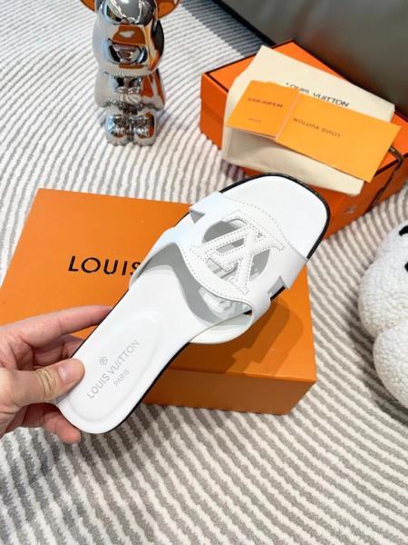 Louis Vuitton LV Isola Flat Mule White